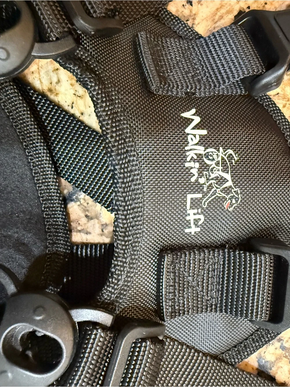 Walkin’ Lift Dog XS Harness adjustable black nylon